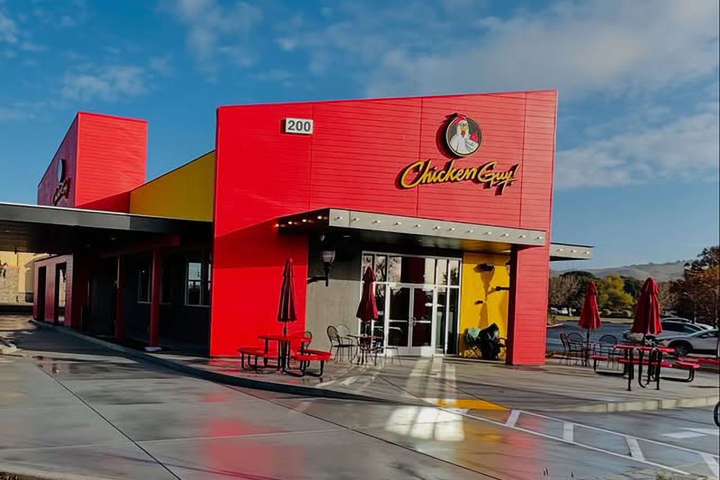 Exterior of a Chicken Guy! restaurant in American Canyon.