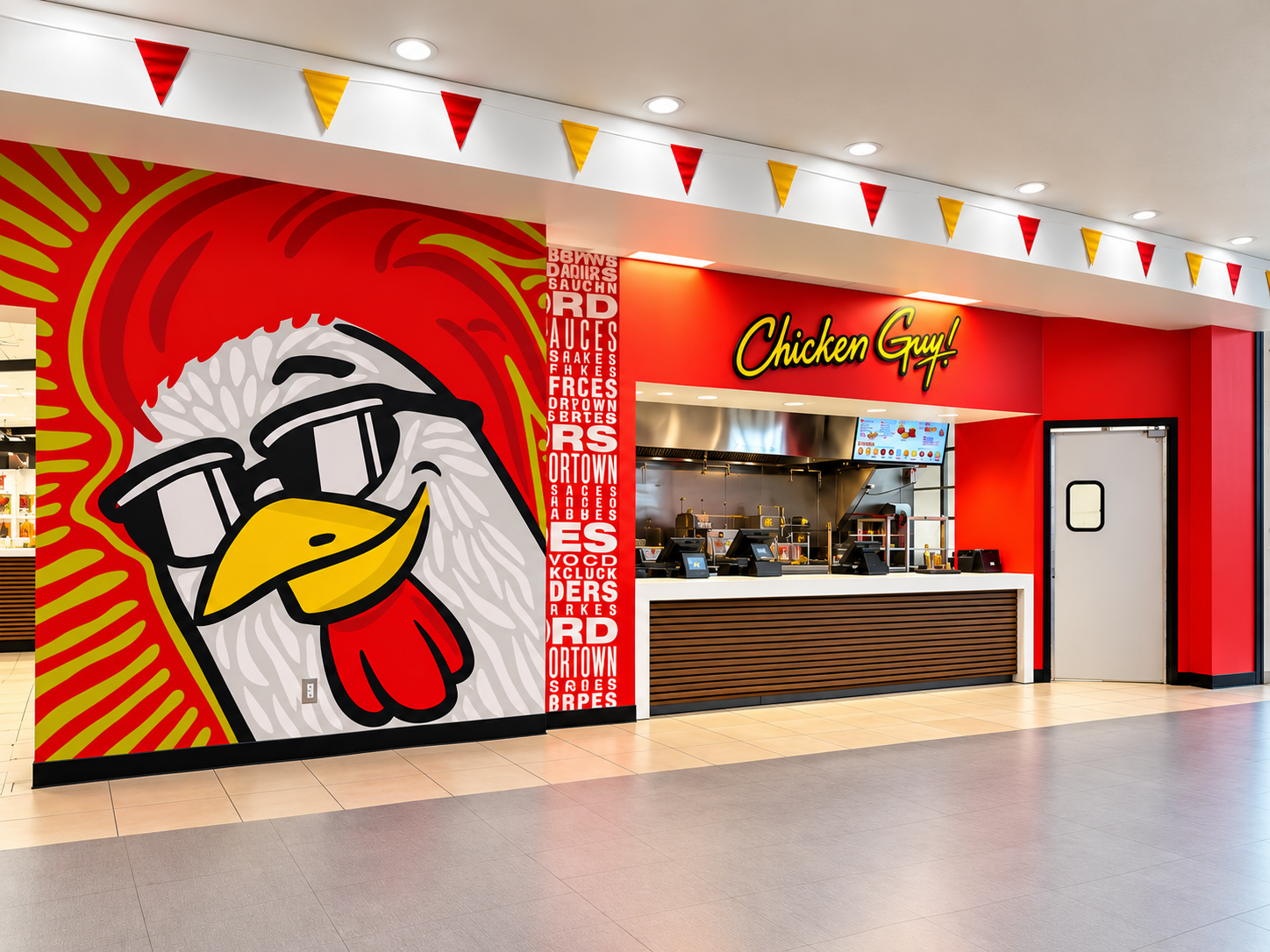 The counter for Chicken Guy! at Florida Southern College