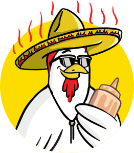 Chicken Guy! Sauce Logo with sombrero