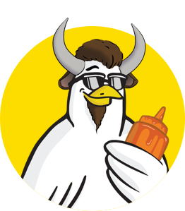 Chicken Guy! Sauce Logo with buffalo hat