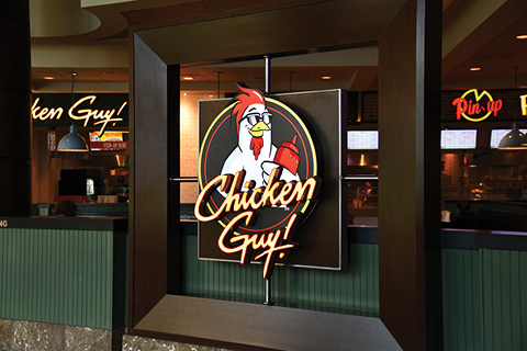 An image of the storefront of Chicken Guy! Atlantic City