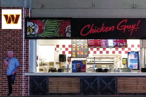 A photo of the storefront of Chicken Guy! FedEx Field