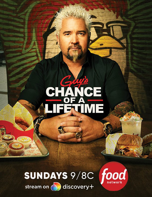 Guy Fieri's Chance of a Lifetime Sundays 9/8C stream on discovery+ food network